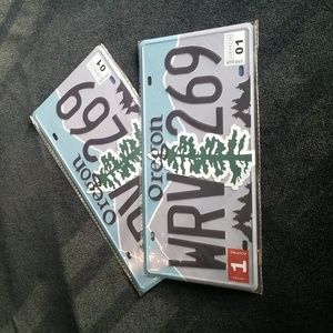 Oregon, license plate replica, Metal